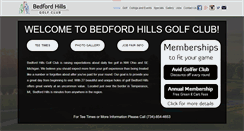 Desktop Screenshot of bedfordhillsgolf.com